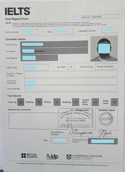 IELTS CERTIFICATE